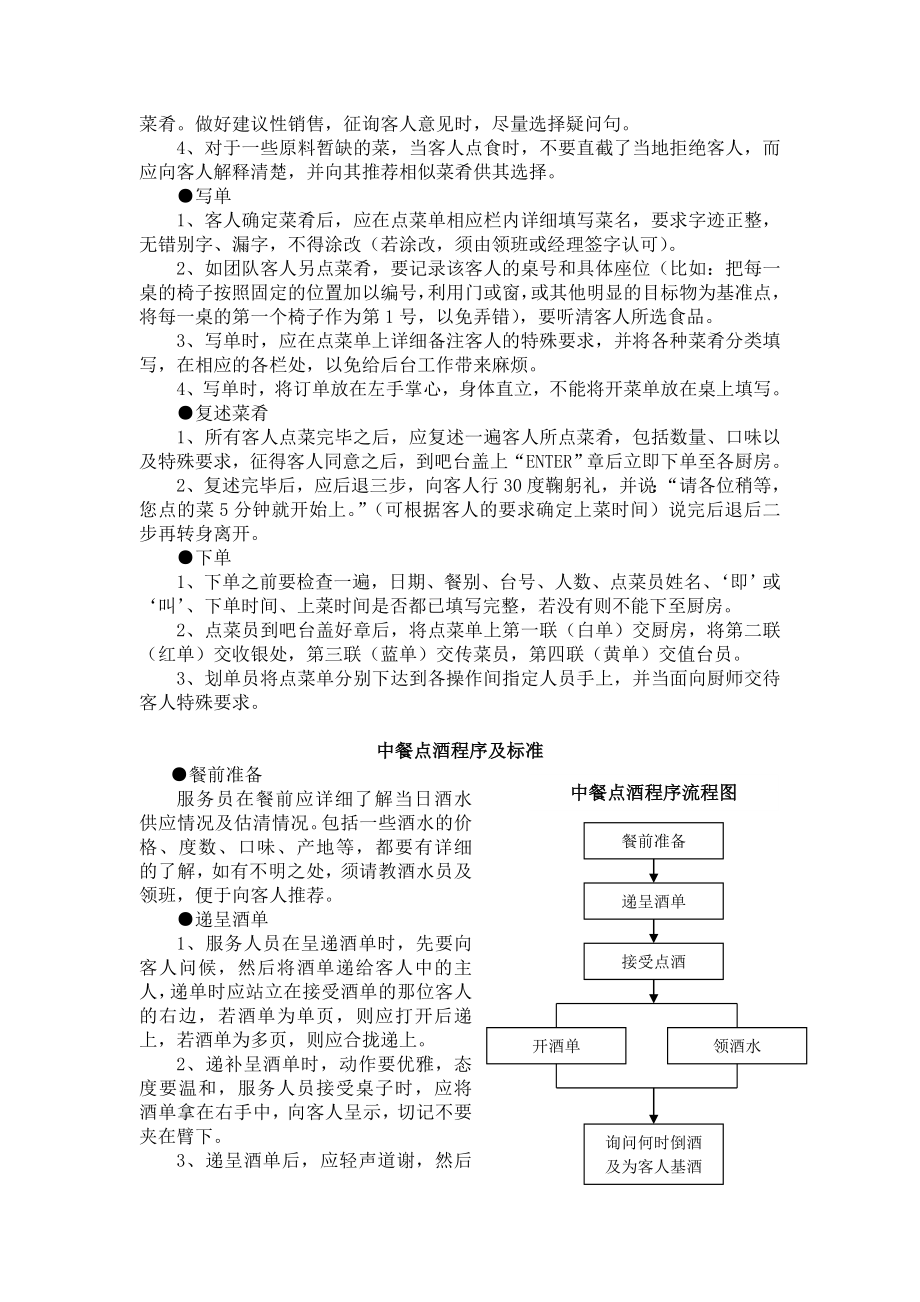 中餐公共服务流程与标准.doc