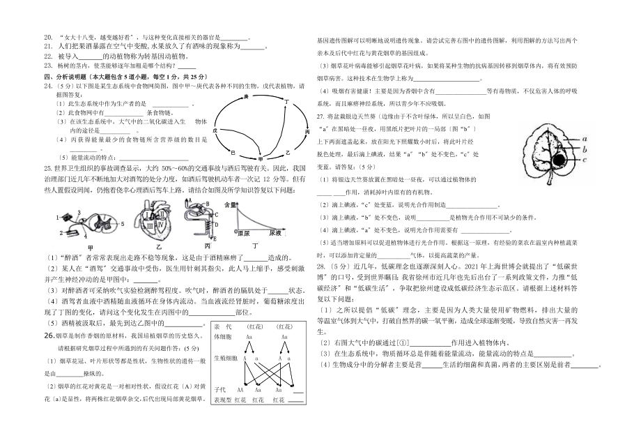 地生会考模拟试卷(权威最新).doc