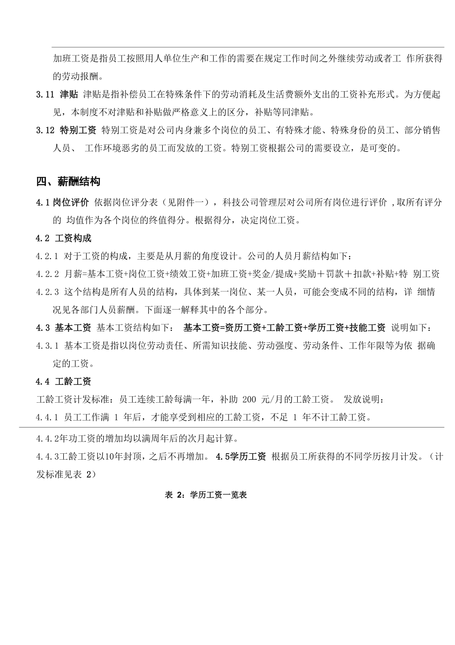 科技技术型公司薪酬绩效制度.doc