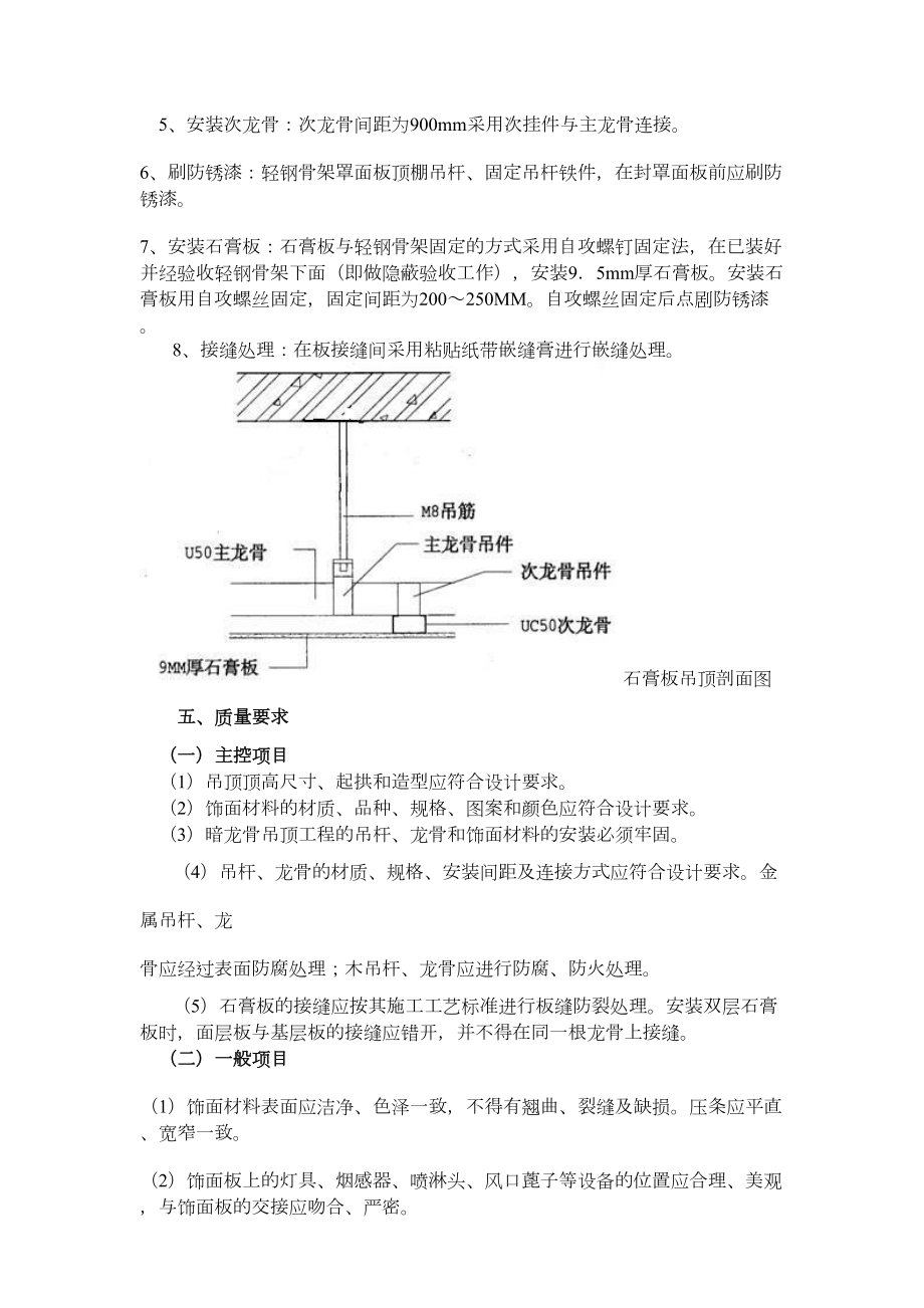 吊顶施工方案新.doc