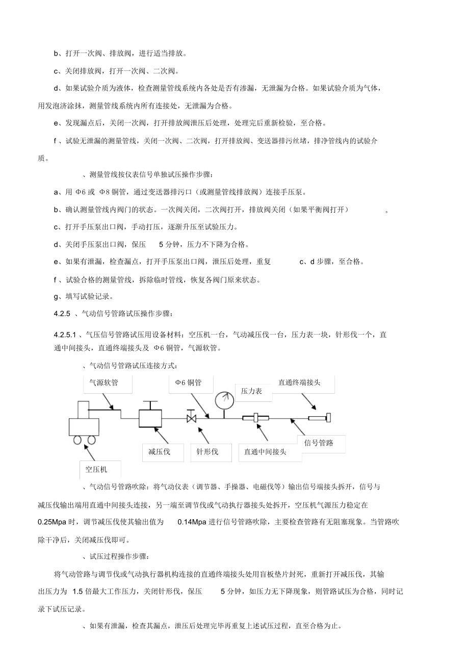 仪表管路吹扫试压计划.doc