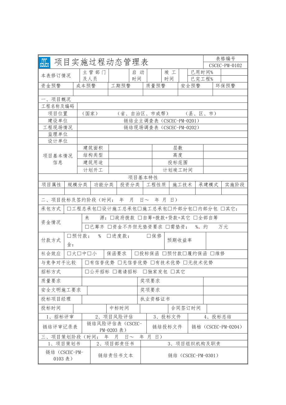 建筑项目管理表格汇编.doc