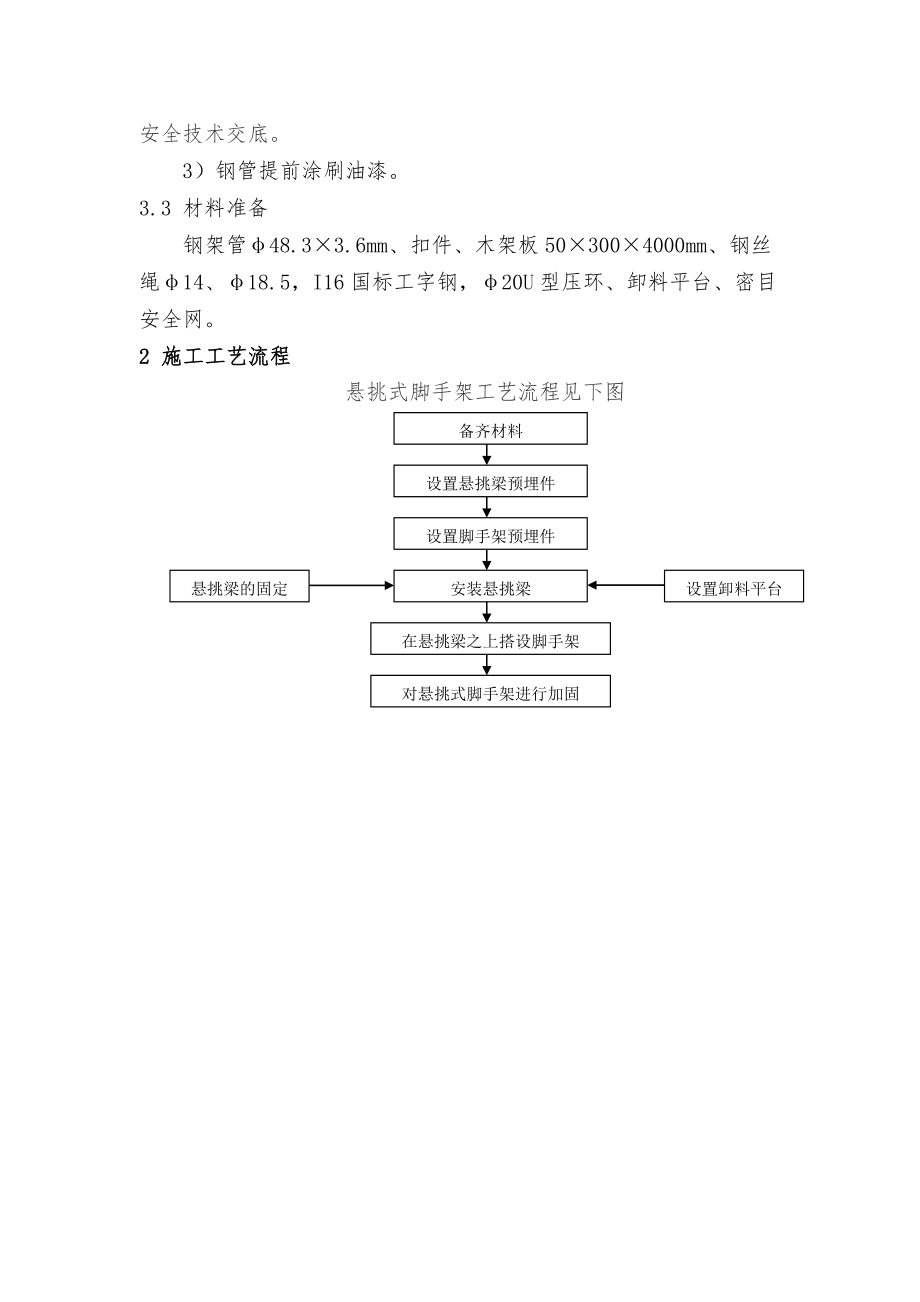 悬挑外脚手架施工方案交底.doc