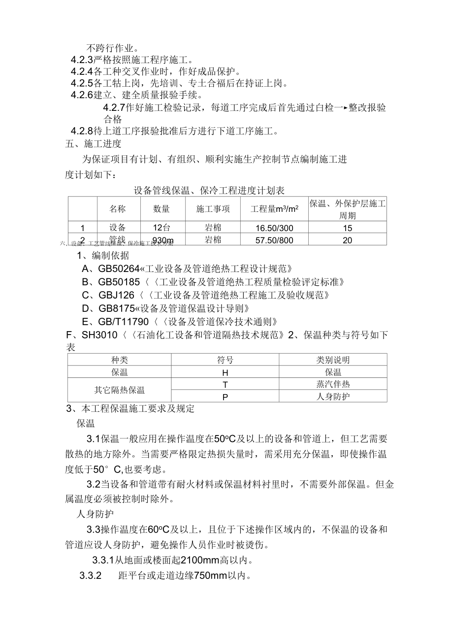 设备、工艺管线保温工程施工方案.doc