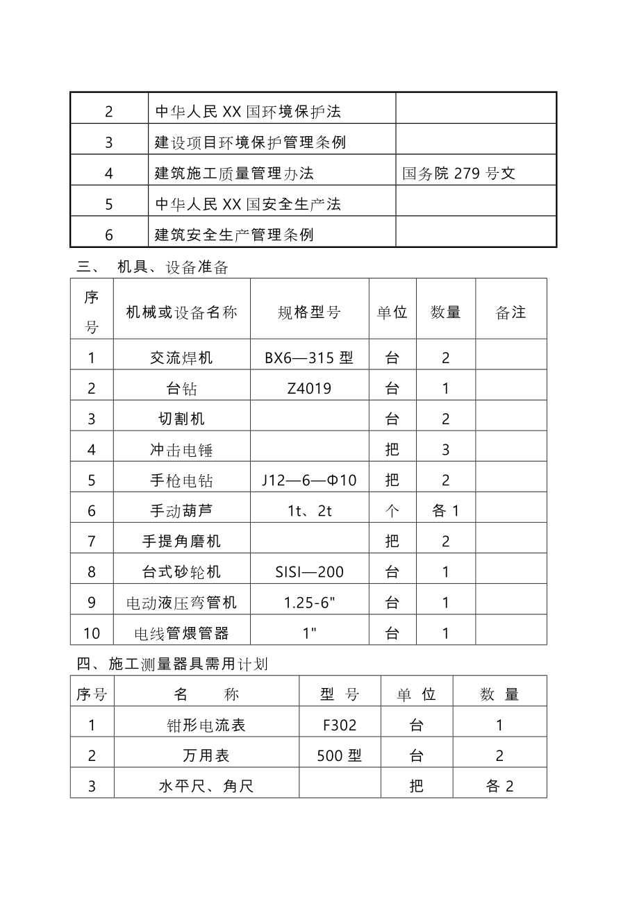 电气照明工程施工设计方案.doc