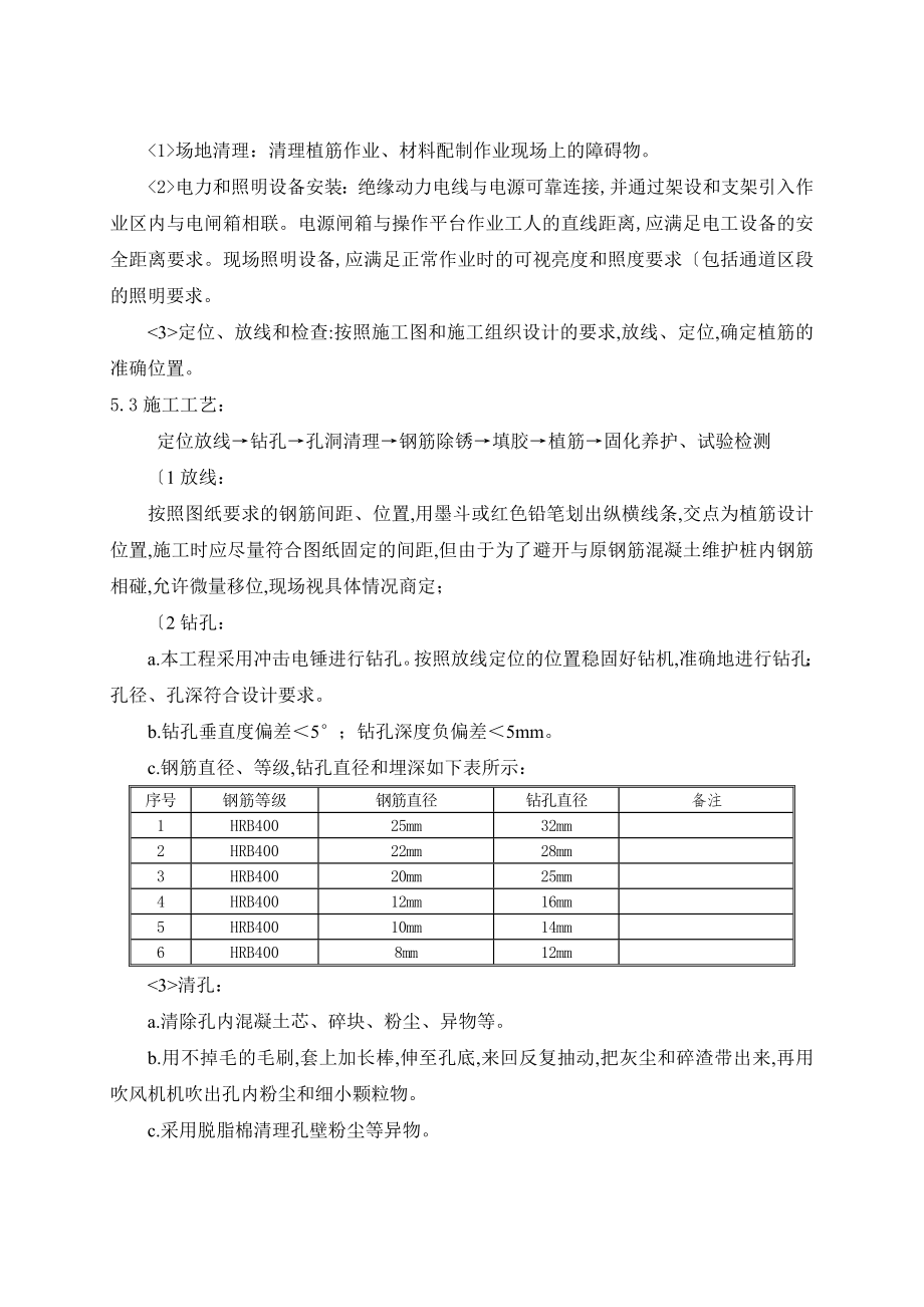 结构植筋施工组织方案.doc