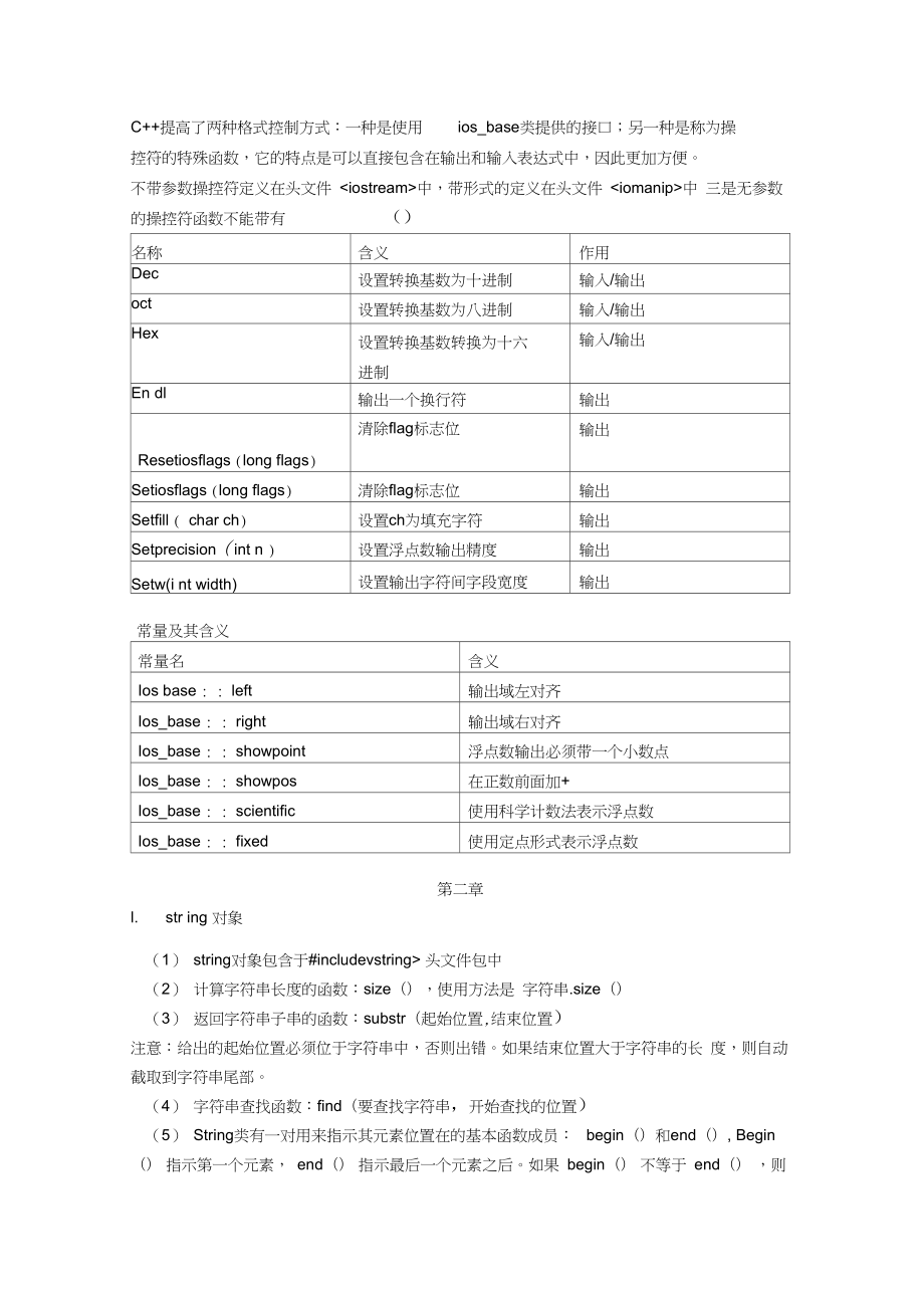 自考c++知识点总结.doc