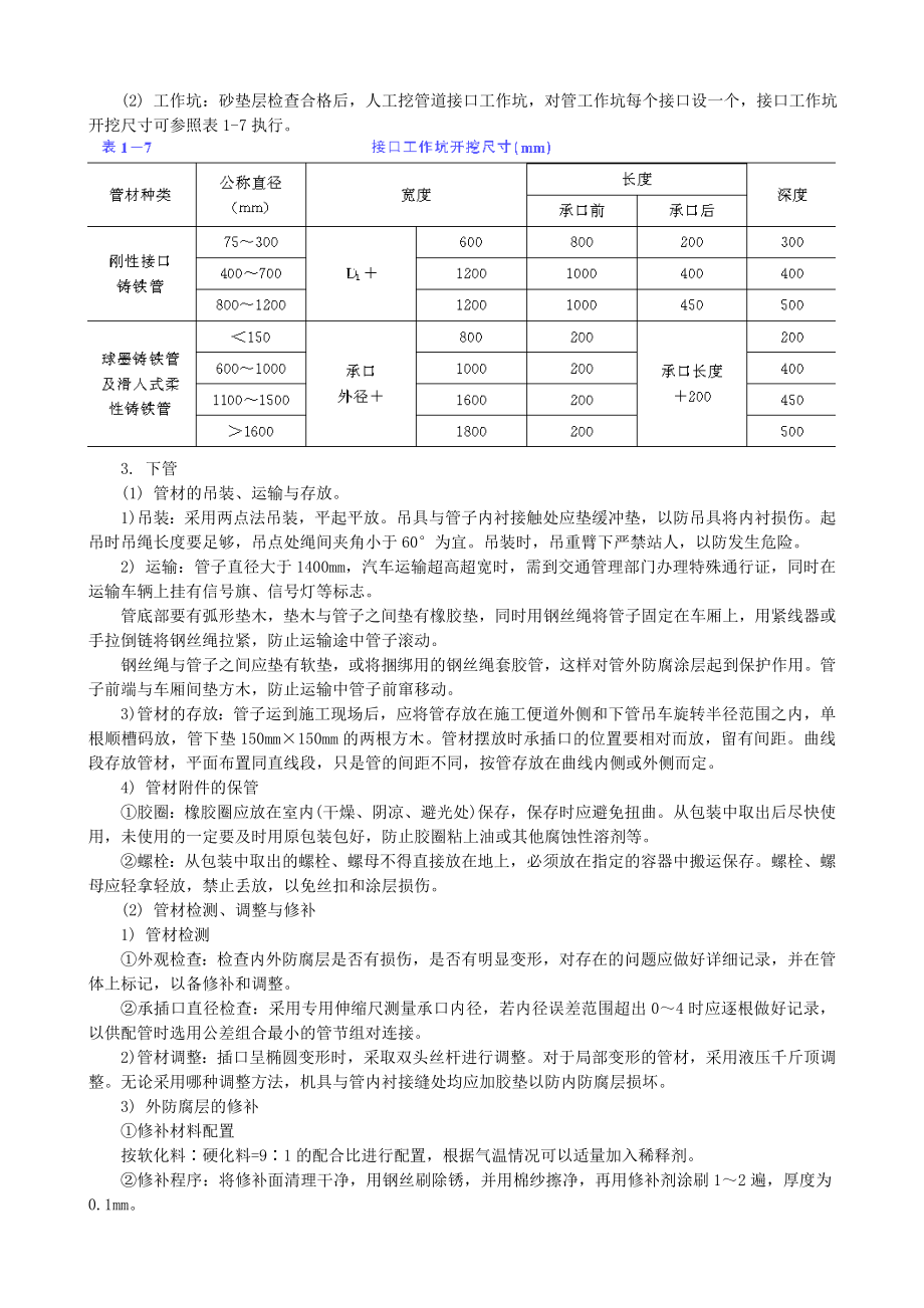 铁给水管道施工.doc