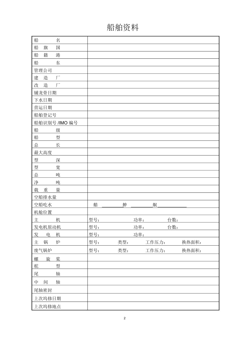 船舶坞修厂修工程单汇总.doc