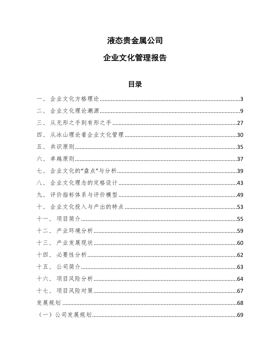 液态贵金属公司企业文化管理报告.doc