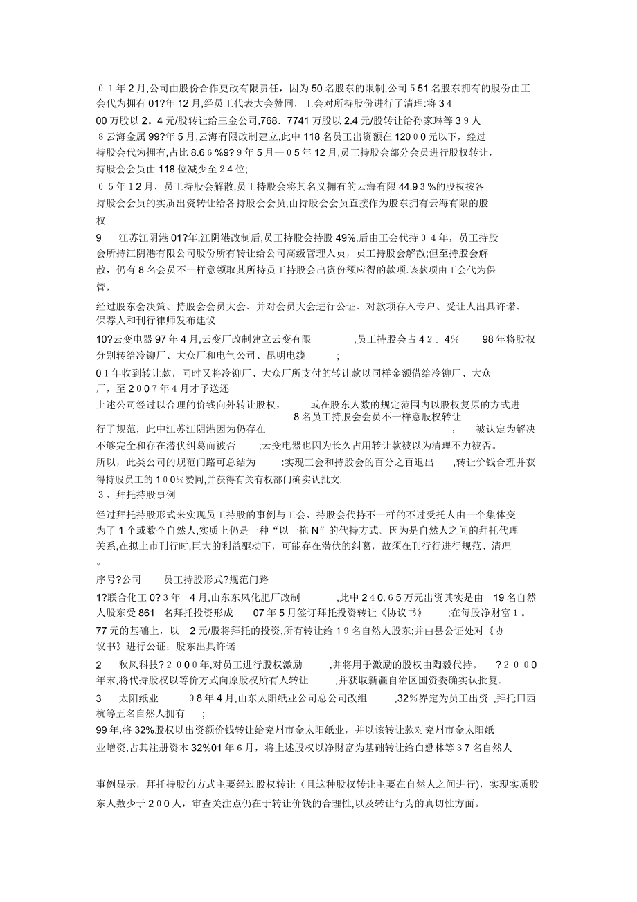 职工工会职工持股会持股委托持股代持案例分析.doc