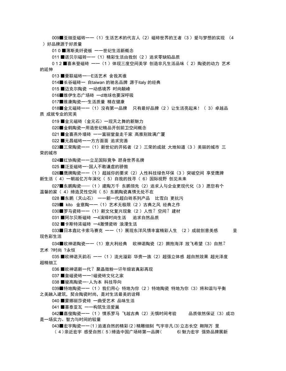 瓷砖店广告词.doc