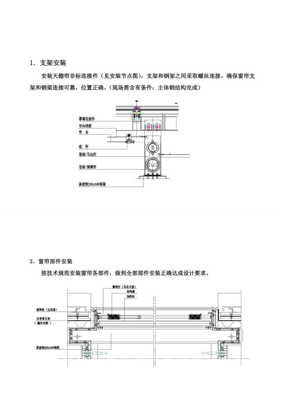 电动天棚帘综合项目施工专项方案书.doc