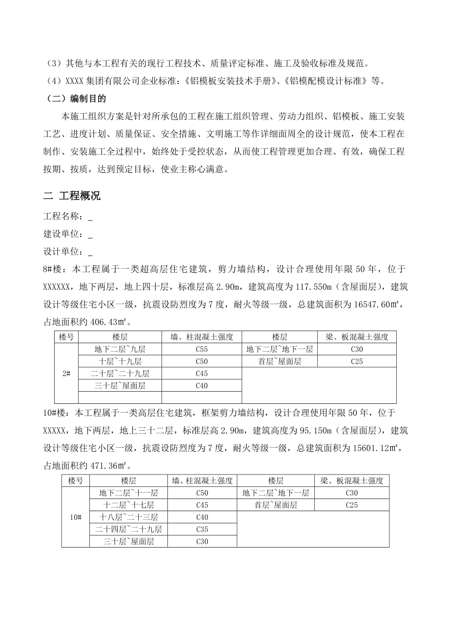 铝模板工程专项施工方案.doc