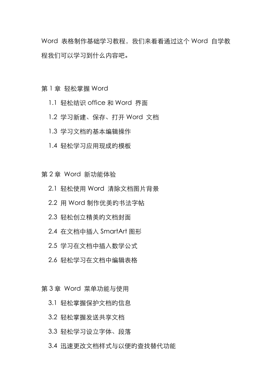 OfficeWord表格制作基础学习教程OfficeWord自学教程图文下载.doc