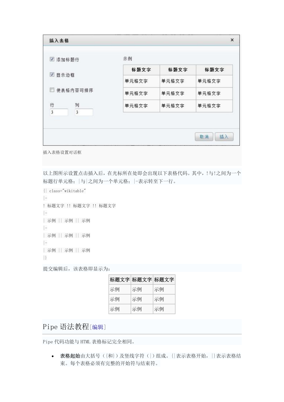 wiki表格编辑方法.doc