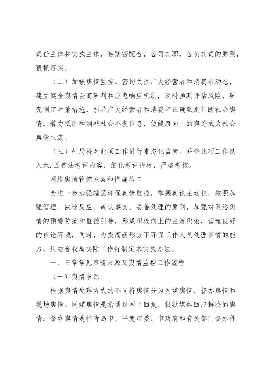 网络舆情管控方案和措施三篇.doc