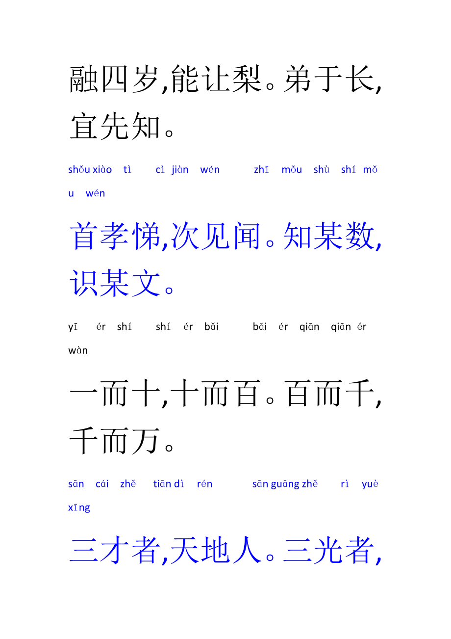 完整word版三字经带拼音可直接打印.doc