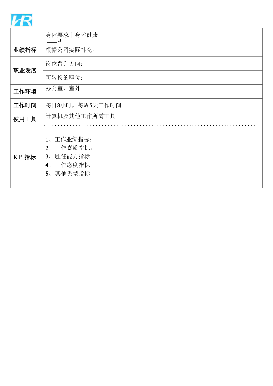 短视频拍摄剪辑运营岗位说明书JD模板.doc