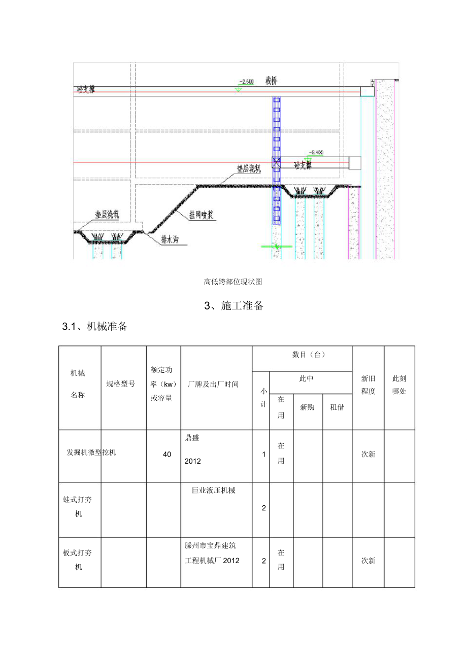 地下室高低跨施工方案设计.doc