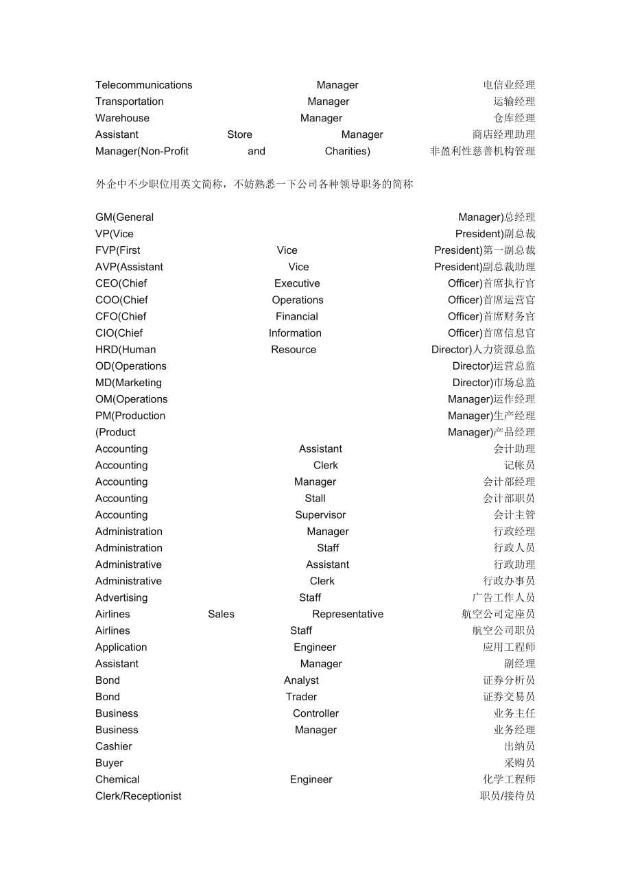 公司、企业、外企、各.doc