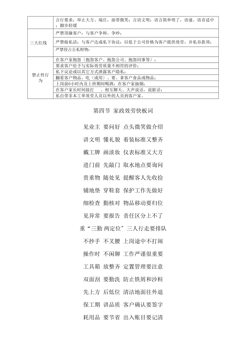 家政员工操作培训手册XXXX1228.doc