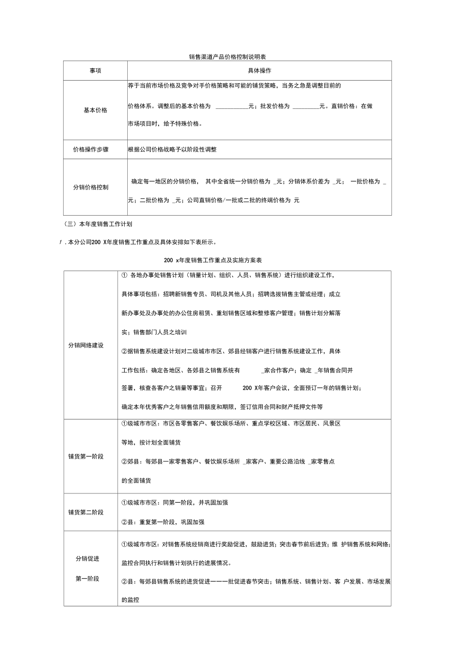 分公司年销售计划书格式.doc