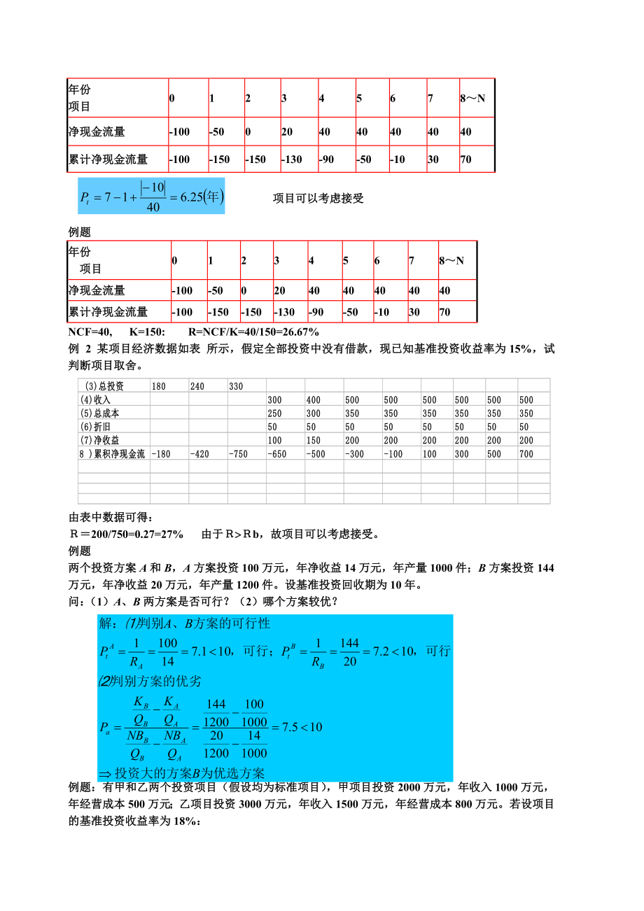 工程经济学课件习题汇总.doc