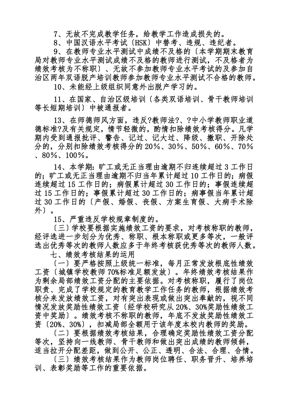 职业学校教师绩效考核管理办法20101231(同名48164).doc