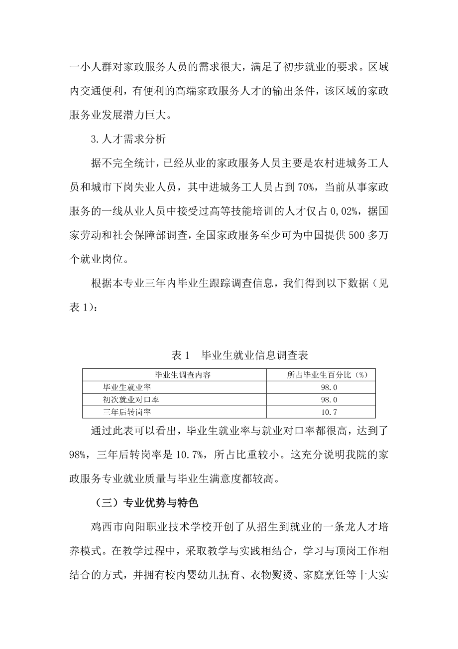 家政服务专业建设方案(新).doc