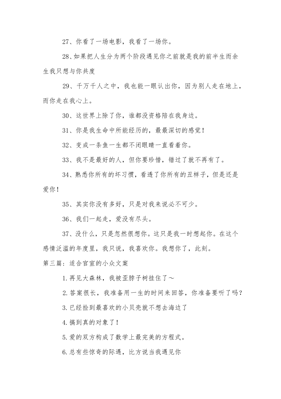 关于适合官宣的小众文案.doc