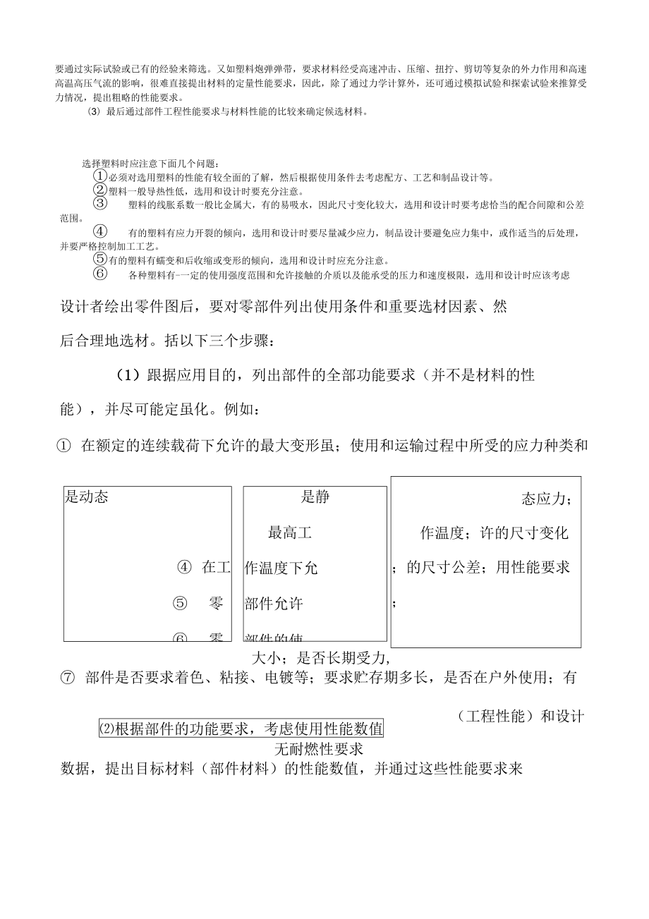 塑胶原料选择概述.doc