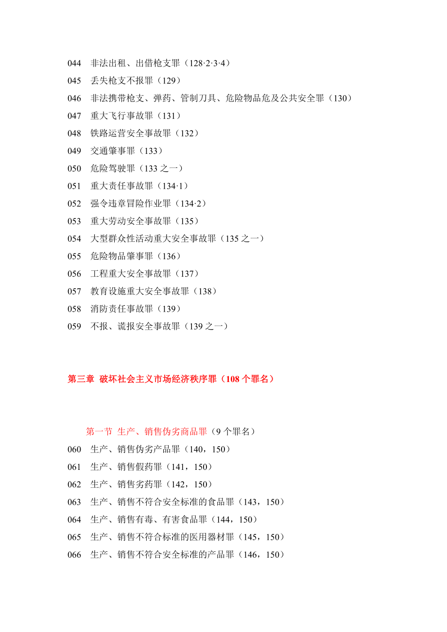 刑法修正案八全部罪名总结归纳.doc