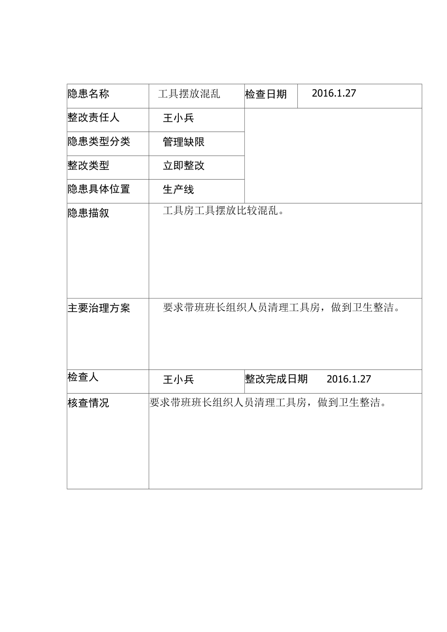 安全生产安全隐患整改记录.doc