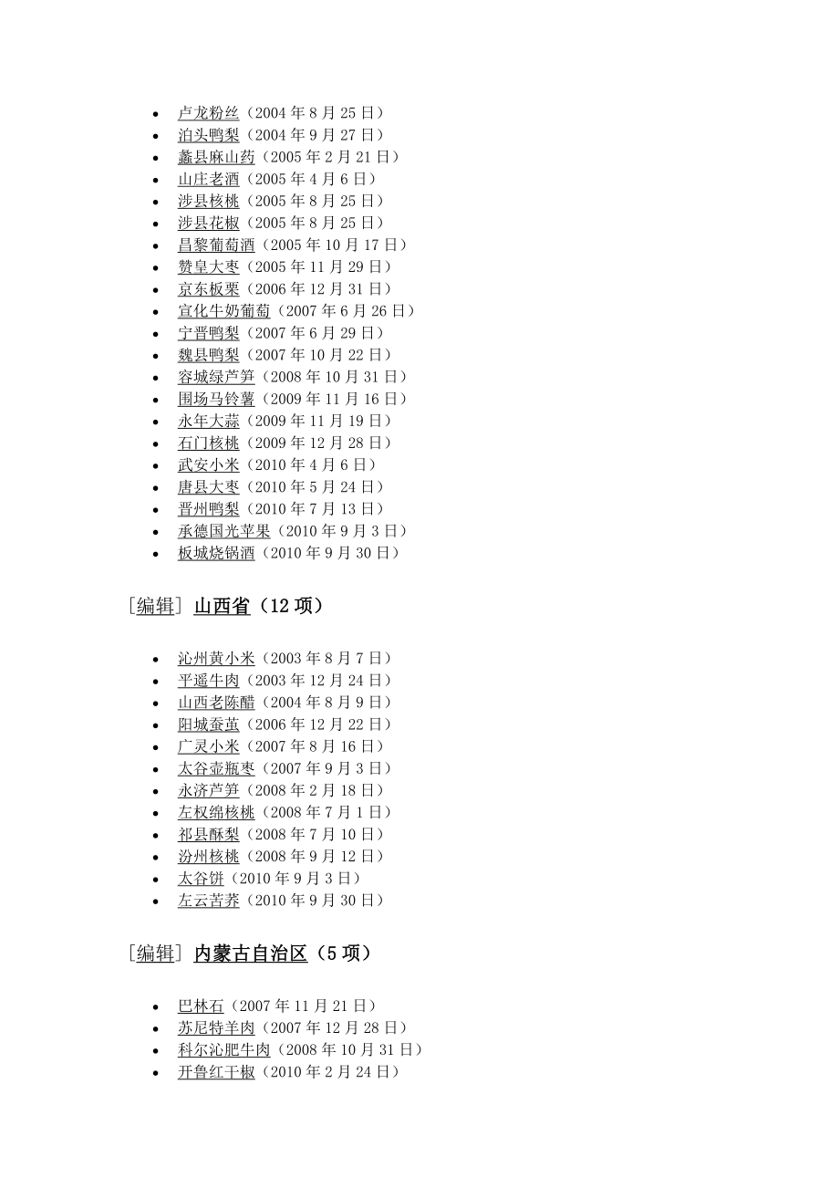 全国地理标志产品列表.doc