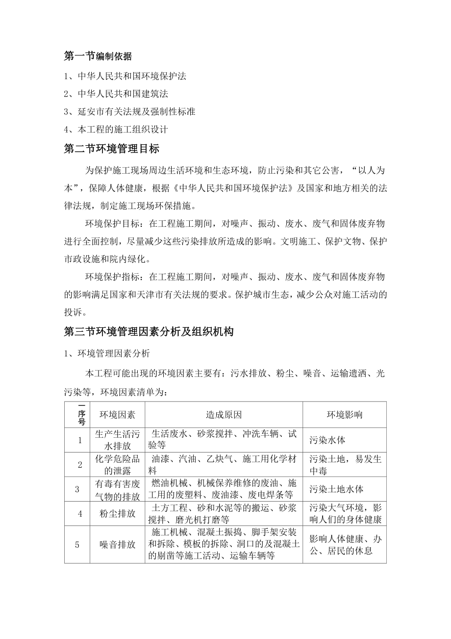 建筑项目施工环境保护措施及其方案.doc