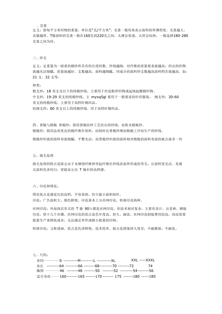 T恤面料总结.doc