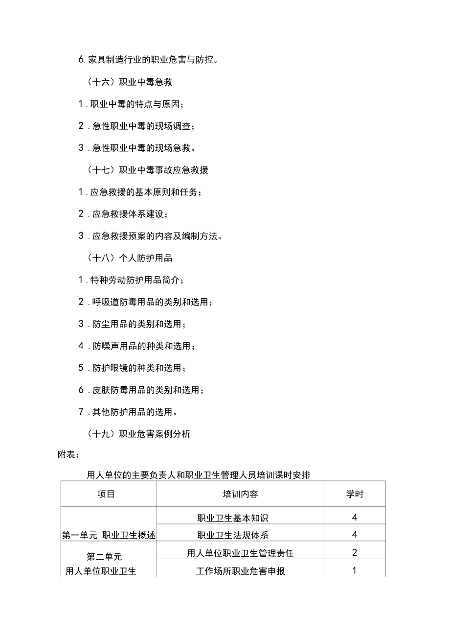 职业卫生管理人员培训内容(1).doc