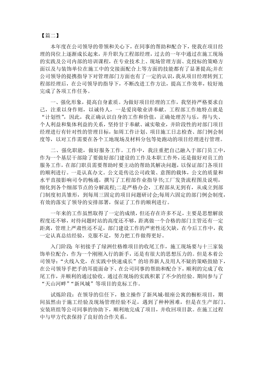 项目经理试用期个人总结2篇.doc