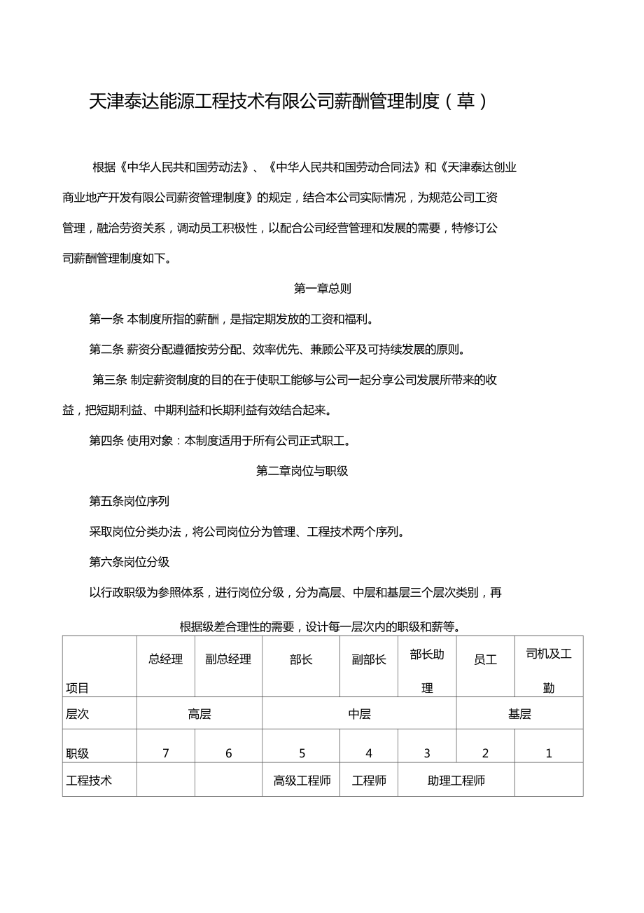 能源公司薪酬制度草案新的.doc