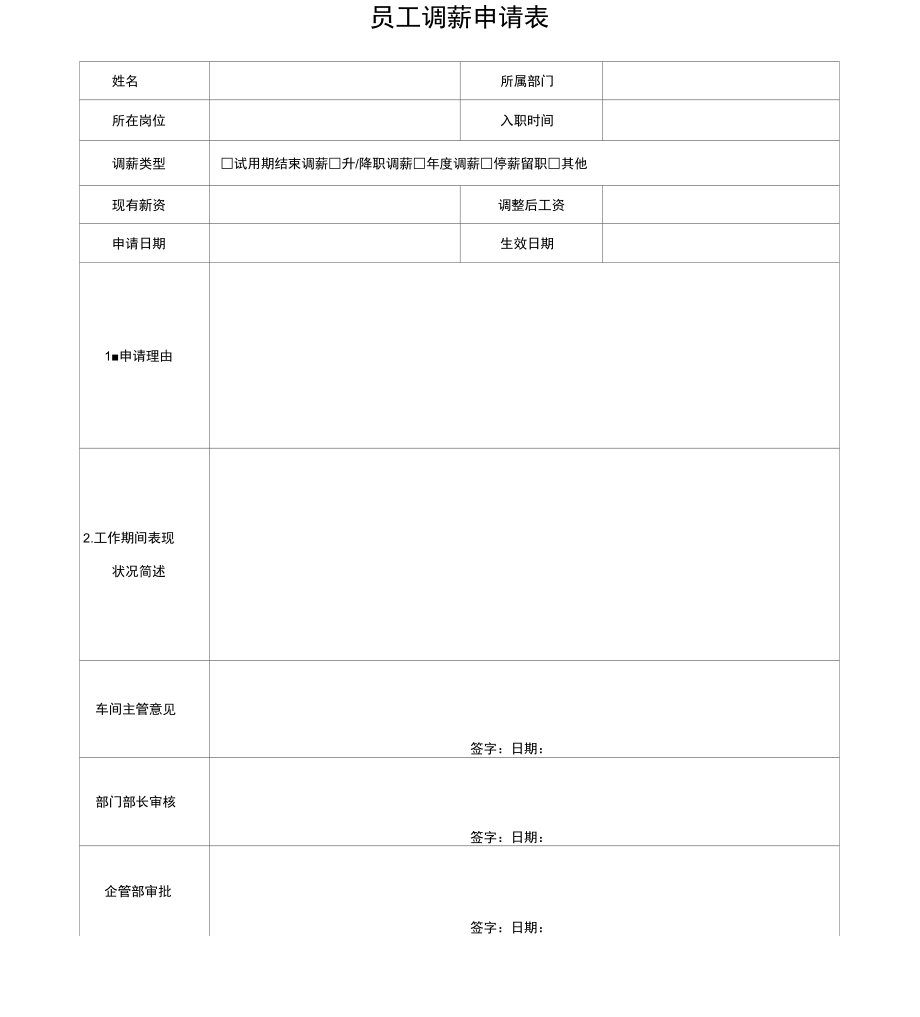 员工调薪申请表.doc