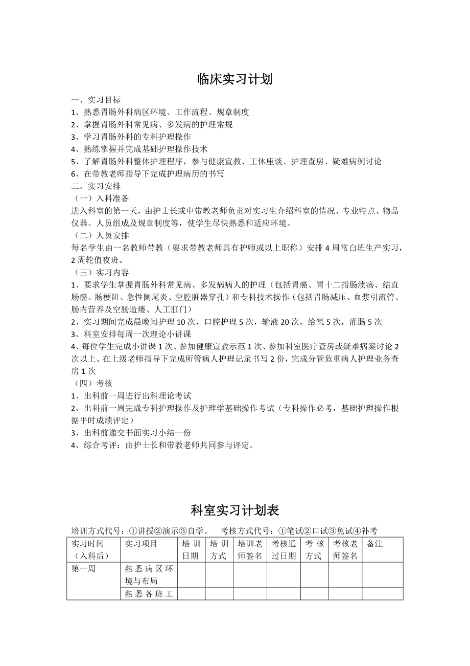 临床实习生带教计划.doc