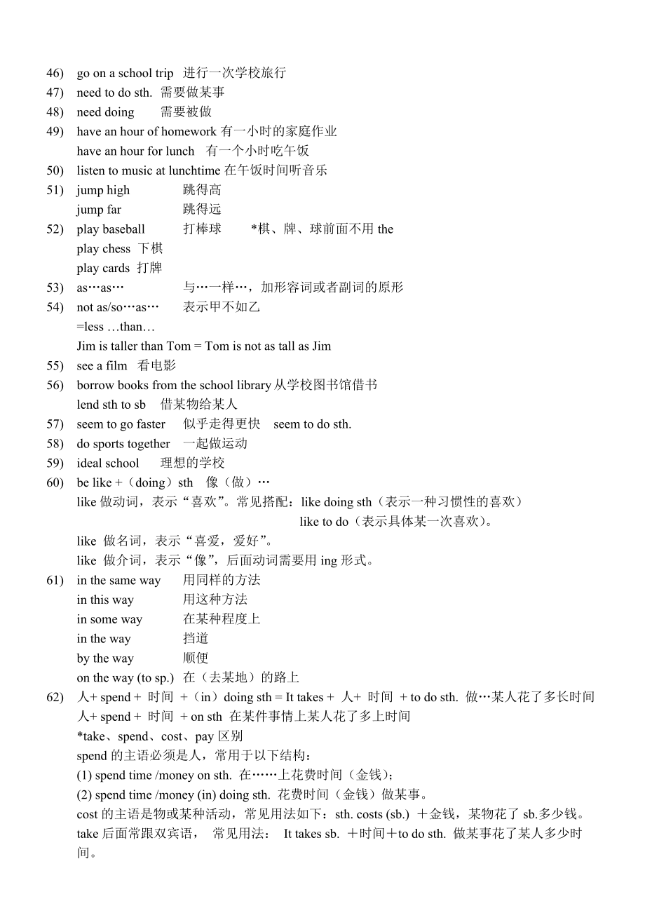 牛津译林版八年级上册英语词组总结.doc