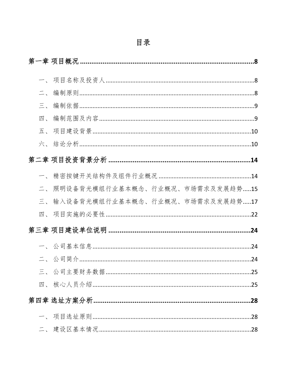 杭州导光结构件项目可行性研究报告范文.doc