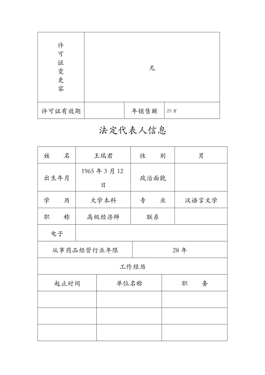 药品经营企业登记表.doc