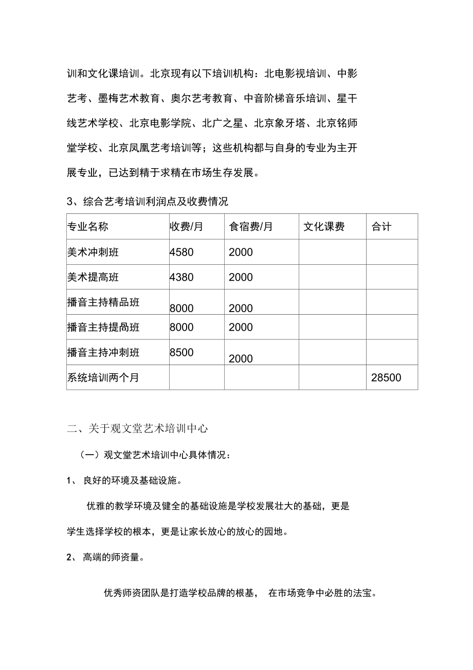 艺考办学项目合作计划书知识讲解.doc