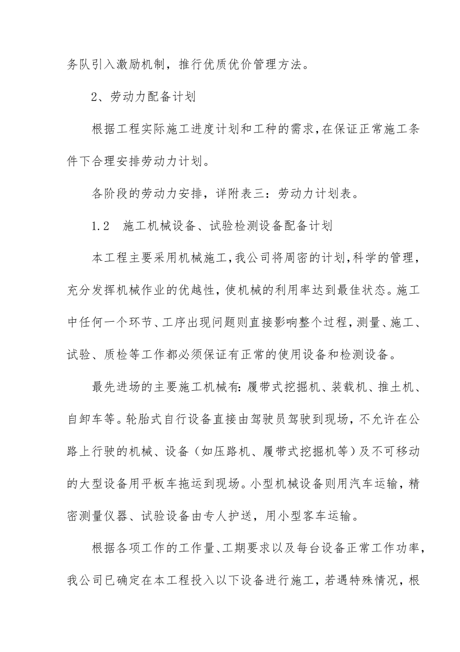 工程项目施工资源配备计划方案.doc