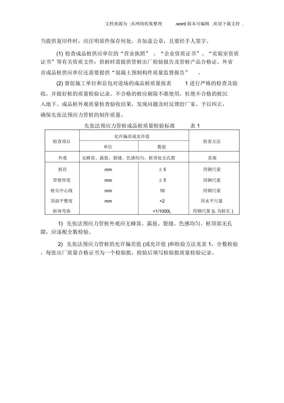 先张法预应力管桩监理实施细则.doc