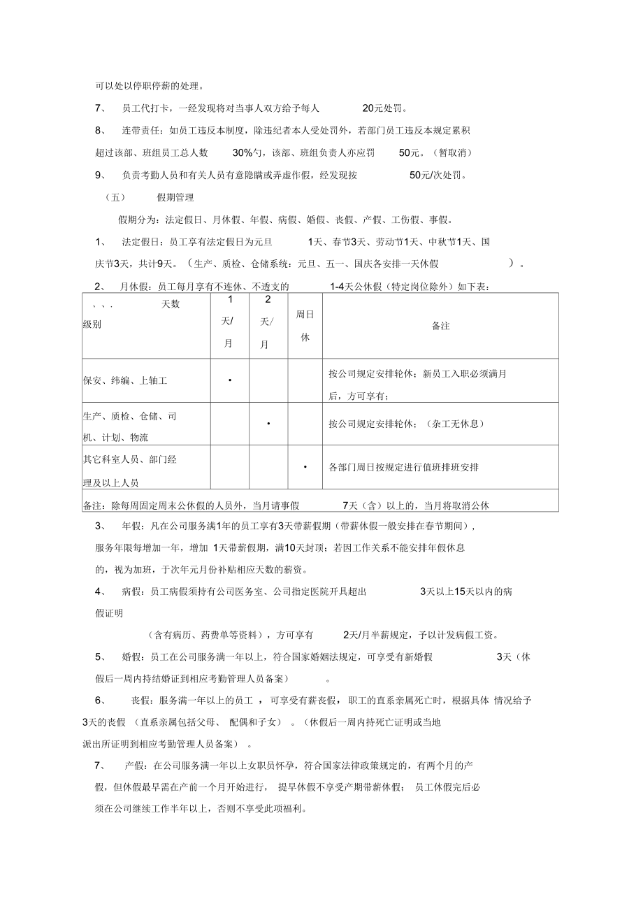 公司考勤管理制度范例.doc