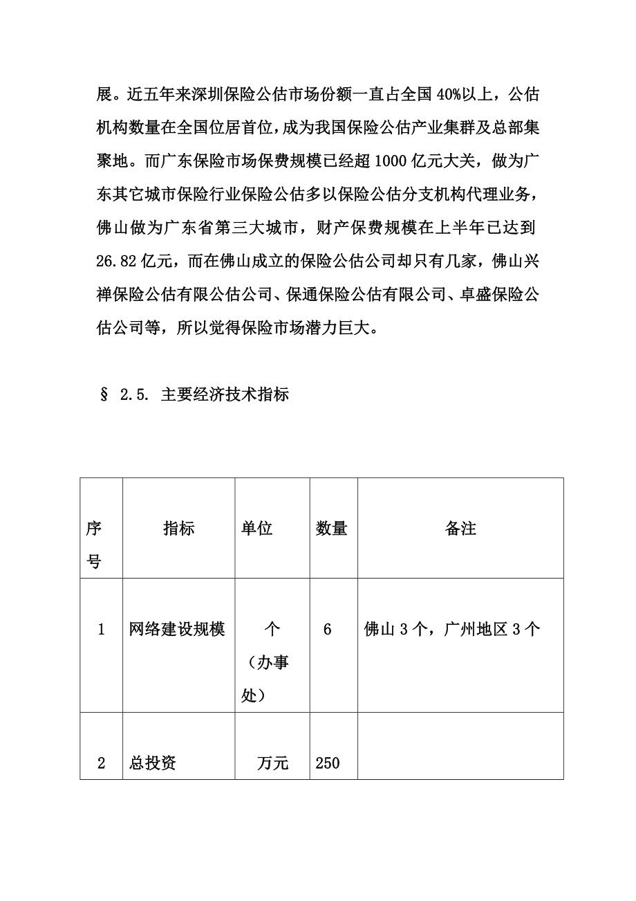 佛山保险公估有限公司可行性研究报告.doc